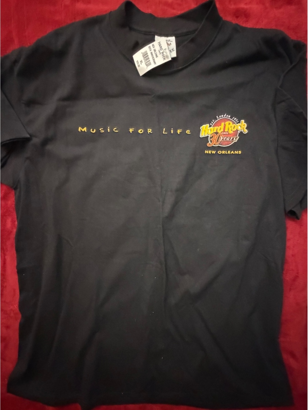 Hard Rock Cafe New Orleans 30th Anniversary Black T-Shirt XL